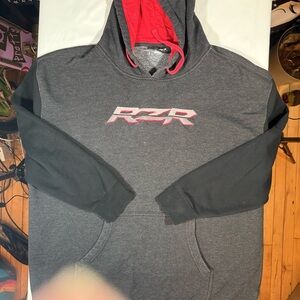 RZR Polaris Charcoal and Crimson Men's Hoodie